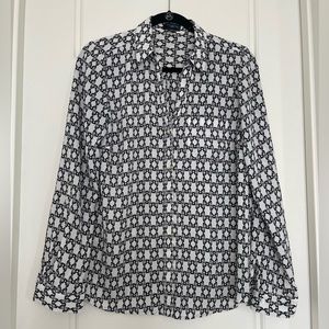 The Limited Ashton Black and White Button Down